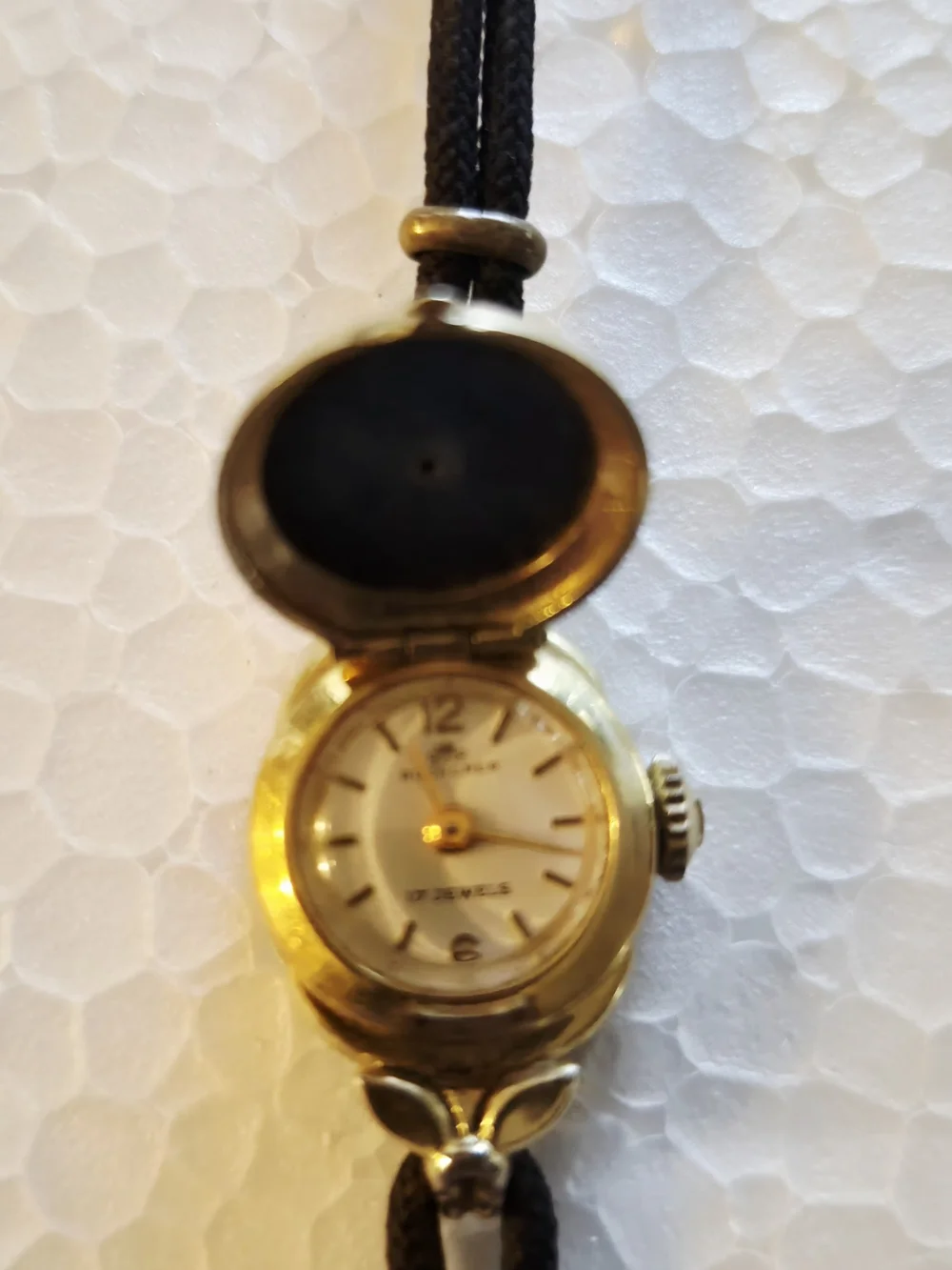 VTG 1950'S Bucherer Swiss Cocktail Watch / Peek a Boo Lid- Hidden Face Diamonds